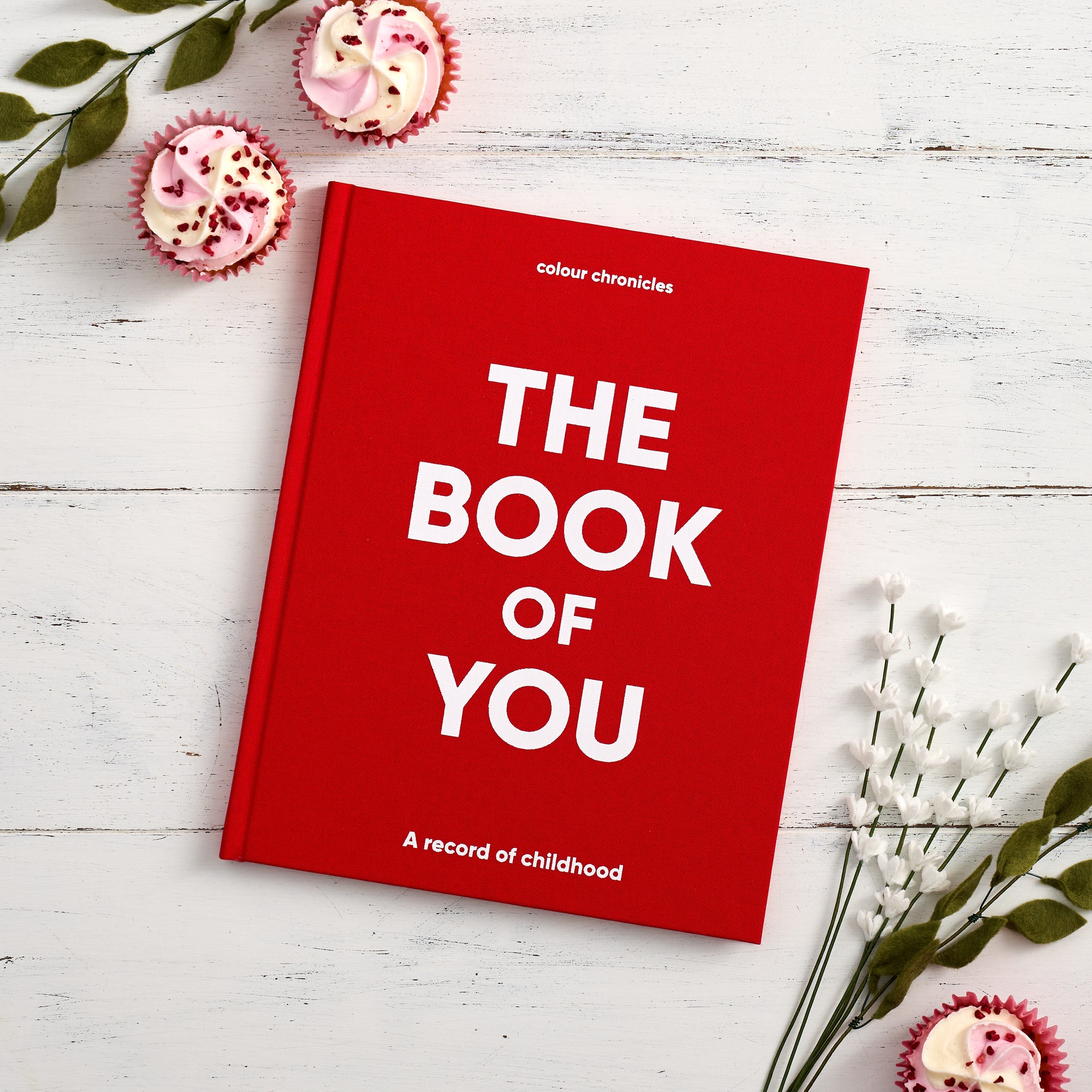 Childhood memory journal in red