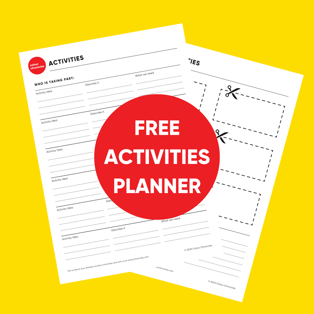 Beating Boredom - FREE Activities Planner - Colour Chronicles