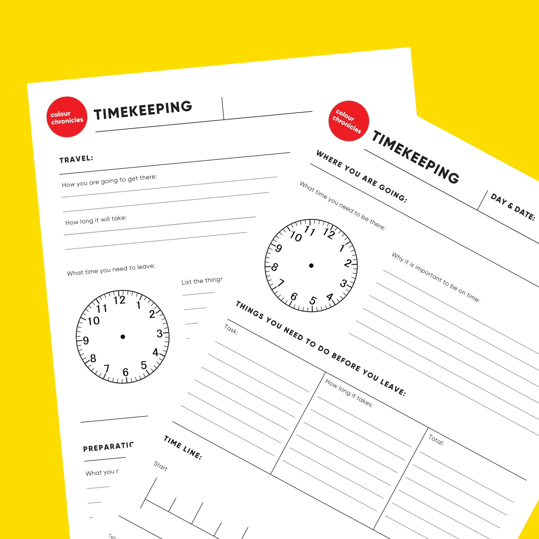Time Keeping - FREE Print at Home Digital Download - Colour Chronicles