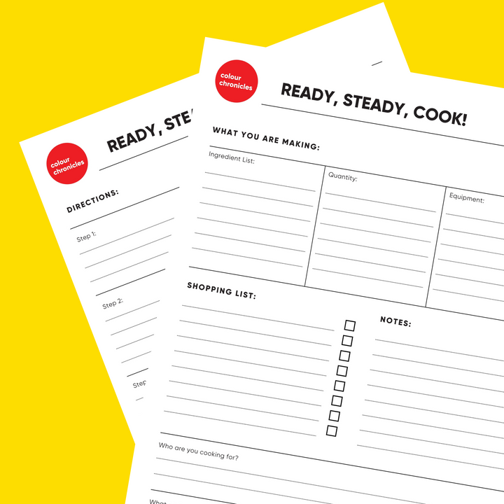 Ready, Steady, Cook! FREE Recipe Planner